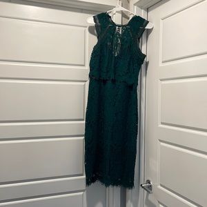 Lulus Emerald Green Lace Dress